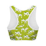 Cute Smiley Cow Pattern Print Women's Sports Bra