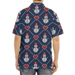 Cute Snowman Knitted Pattern Print Aloha Shirt