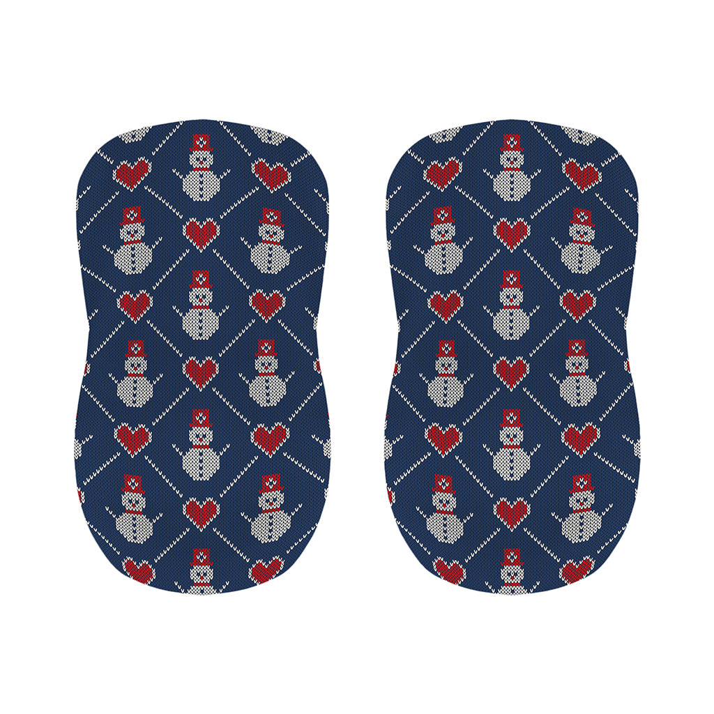 Cute Snowman Knitted Pattern Print Bar Stool Covers