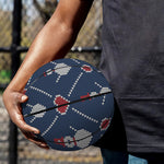 Cute Snowman Knitted Pattern Print Basketball