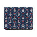 Cute Snowman Knitted Pattern Print Bifold Wallet