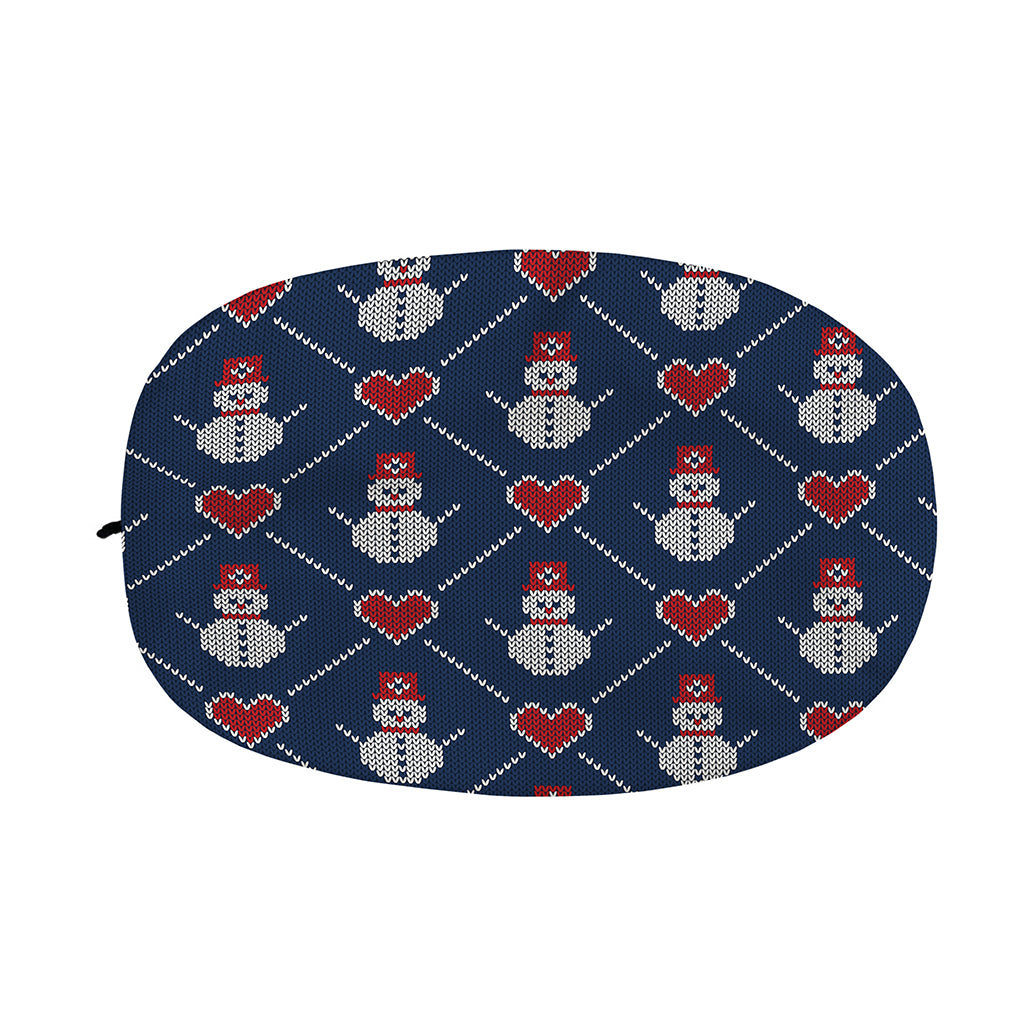 Cute Snowman Knitted Pattern Print Car Side Mirror Covers