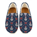 Cute Snowman Knitted Pattern Print Casual Shoes