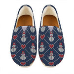 Cute Snowman Knitted Pattern Print Casual Shoes