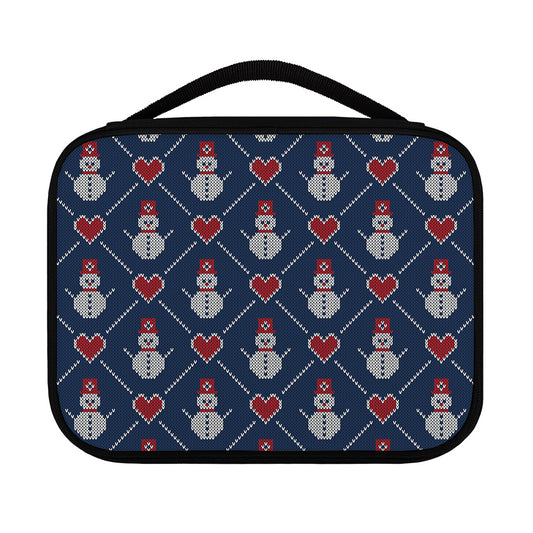 Cute Snowman Knitted Pattern Print Classic Bible Case