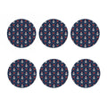 Cute Snowman Knitted Pattern Print Coaster Set
