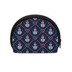 Cute Snowman Knitted Pattern Print Coin Purse