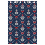 Cute Snowman Knitted Pattern Print Curtain