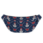 Cute Snowman Knitted Pattern Print Fanny Pack