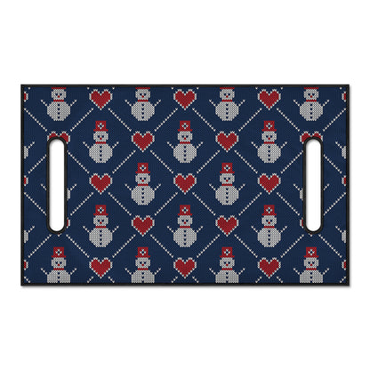 Cute Snowman Knitted Pattern Print Golf Cart Seat Cover