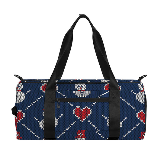 Cute Snowman Knitted Pattern Print Gym Bag