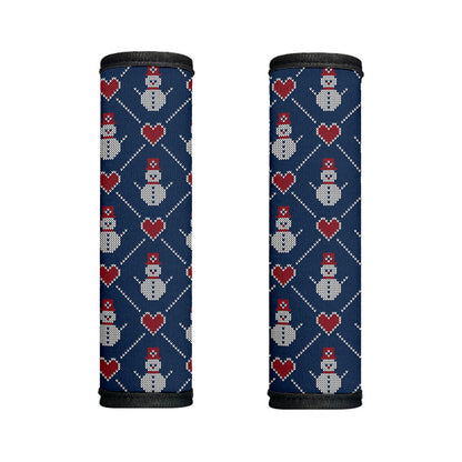 Cute Snowman Knitted Pattern Print Handle Covers