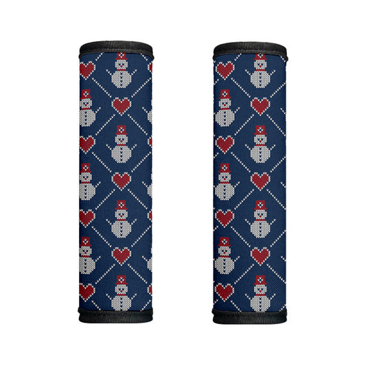 Cute Snowman Knitted Pattern Print Handle Covers