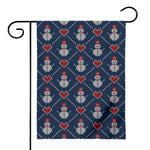 Cute Snowman Knitted Pattern Print House Flag