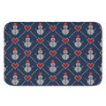 Cute Snowman Knitted Pattern Print Indoor Door Mat