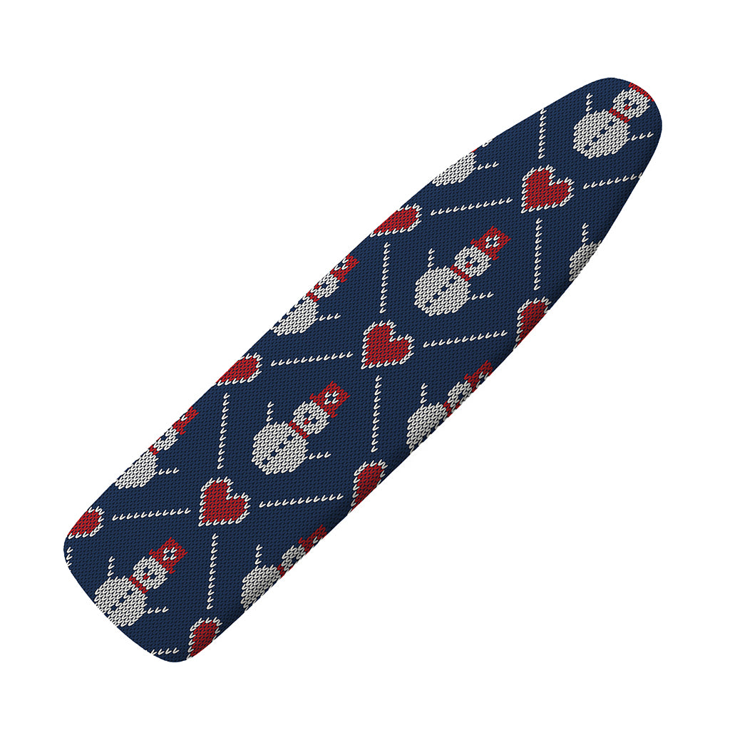 Cute Snowman Knitted Pattern Print Ironing Board Cover