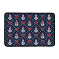 Cute Snowman Knitted Pattern Print Kitchen Mat