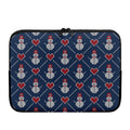 Cute Snowman Knitted Pattern Print Laptop Sleeve