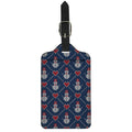Cute Snowman Knitted Pattern Print Luggage Tag