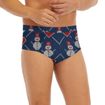 Cute Snowman Knitted Pattern Print Men's Briefs