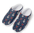 Cute Snowman Knitted Pattern Print Mesh Casual Shoes