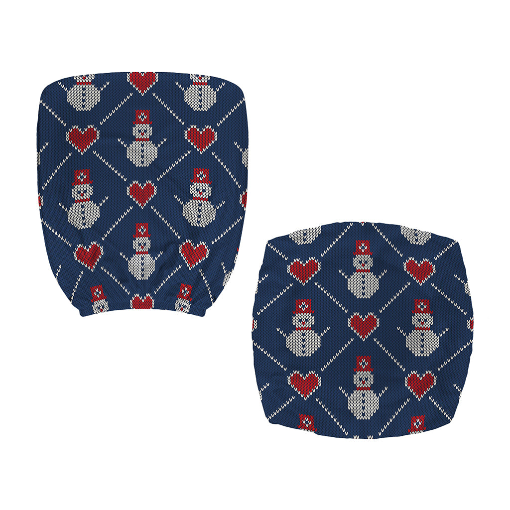 Cute Snowman Knitted Pattern Print Office Chair Cover