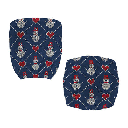 Cute Snowman Knitted Pattern Print Office Chair Cover