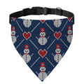 Cute Snowman Knitted Pattern Print Over The Collar Dog Bandana