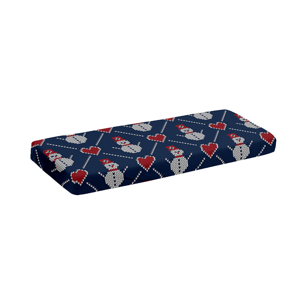 Cute Snowman Knitted Pattern Print Piano Keyboard Cover