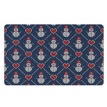 Cute Snowman Knitted Pattern Print Polyester Doormat