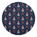 Cute Snowman Knitted Pattern Print Round Blanket