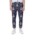 Cute Snowman Knitted Pattern Print Joggers