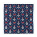 Cute Snowman Knitted Pattern Print Silk Bandana
