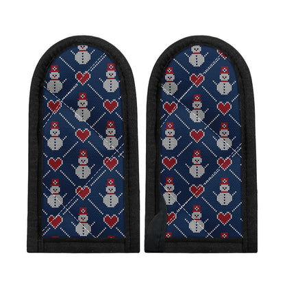 Cute Snowman Knitted Pattern Print Skillet Handle Cover