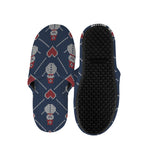 Cute Snowman Knitted Pattern Print Slippers