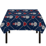 Cute Snowman Knitted Pattern Print Tablecloth