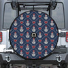 Cute Snowman Knitted Pattern Print Tire Cover With Camera Hole