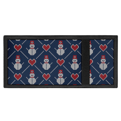 Cute Snowman Knitted Pattern Print Trifold Wallet
