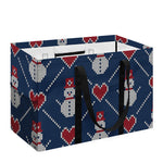Cute Snowman Knitted Pattern Print Utility Tote Bag