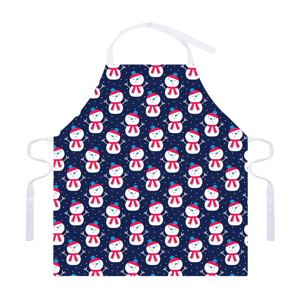Cute Snowman Pattern Print Adjustable Apron