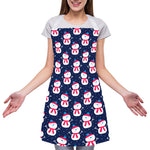 Cute Snowman Pattern Print Adjustable Apron