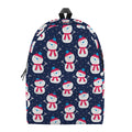 Cute Snowman Pattern Print School Backpack
