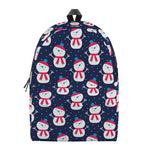 Cute Snowman Pattern Print Backpack