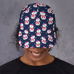 Cute Snowman Pattern Print Baseball Cap
