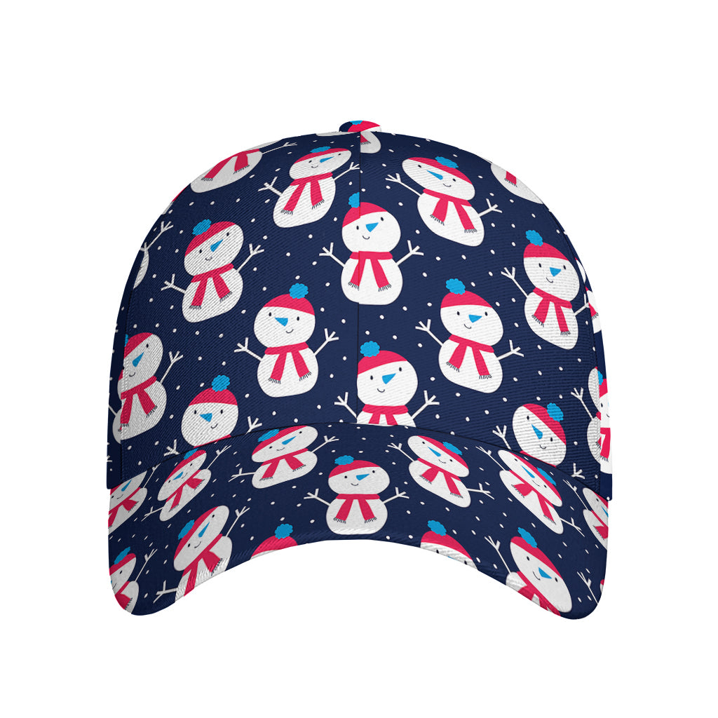 Cute Snowman Pattern Print Baseball Cap