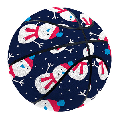 Cute Snowman Pattern Print Basketball