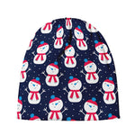Cute Snowman Pattern Print Beanie