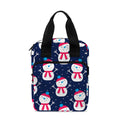 Cute Snowman Pattern Print Bible Tote Bag