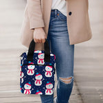 Cute Snowman Pattern Print Bible Tote Bag
