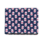 Cute Snowman Pattern Print Bifold Wallet